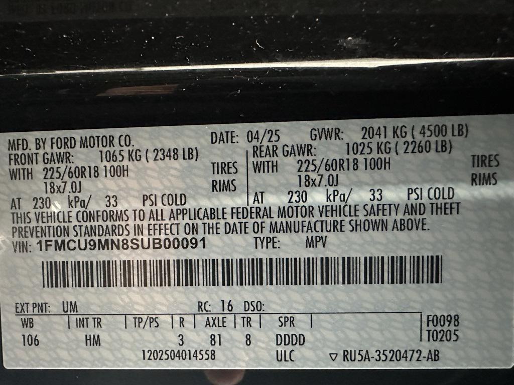 used 2025 Ford Escape car, priced at $25,495