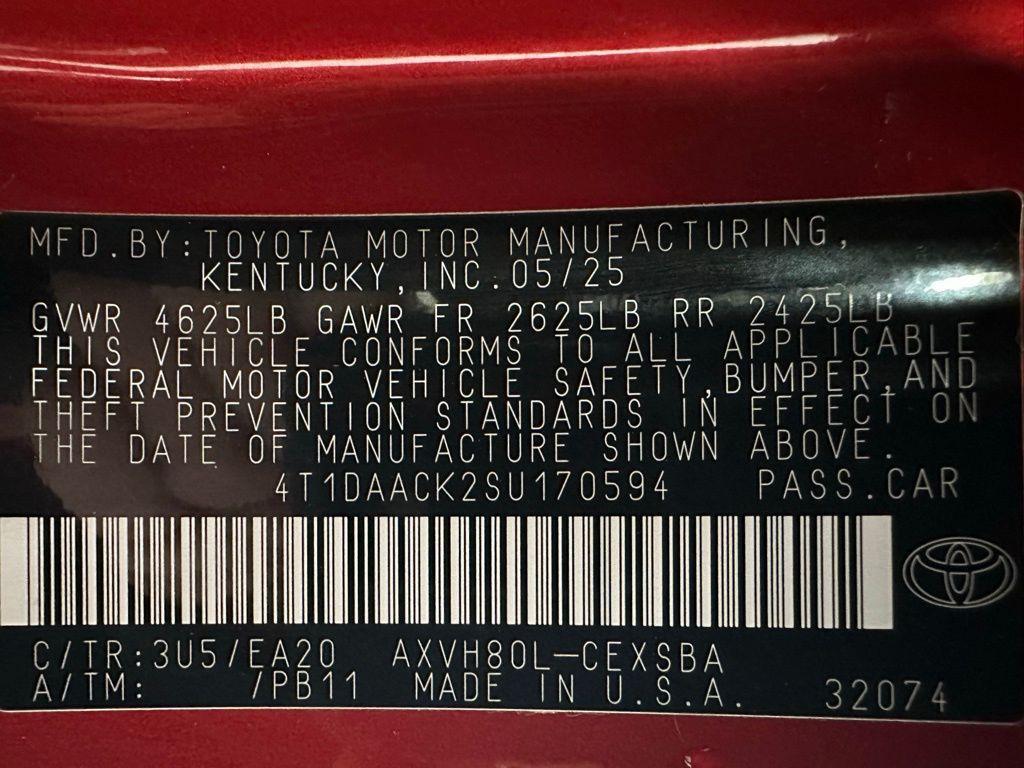 used 2025 Toyota Camry car, priced at $27,895