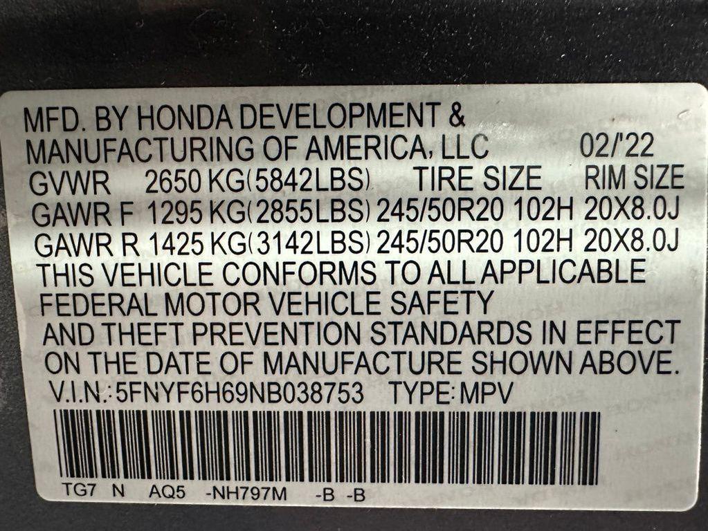 used 2022 Honda Pilot car