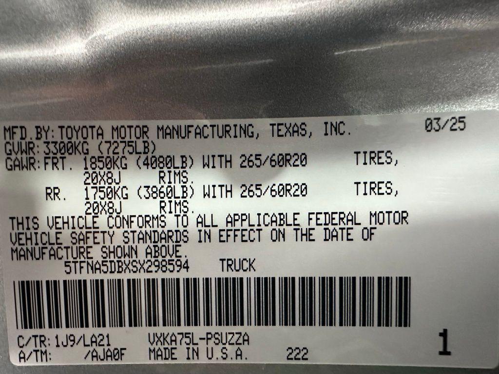 used 2025 Toyota Tundra car, priced at $57,995