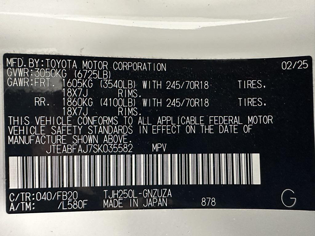 used 2025 Toyota Land Cruiser car, priced at $53,495