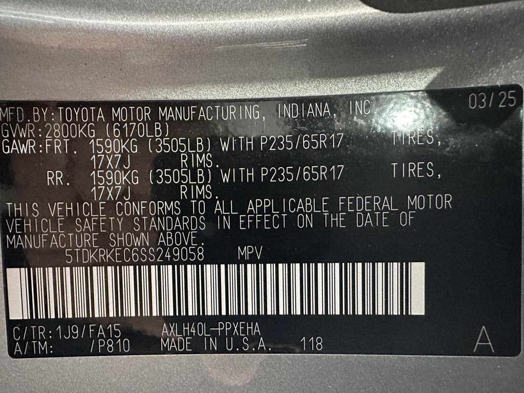 used 2025 Toyota Sienna car, priced at $37,995