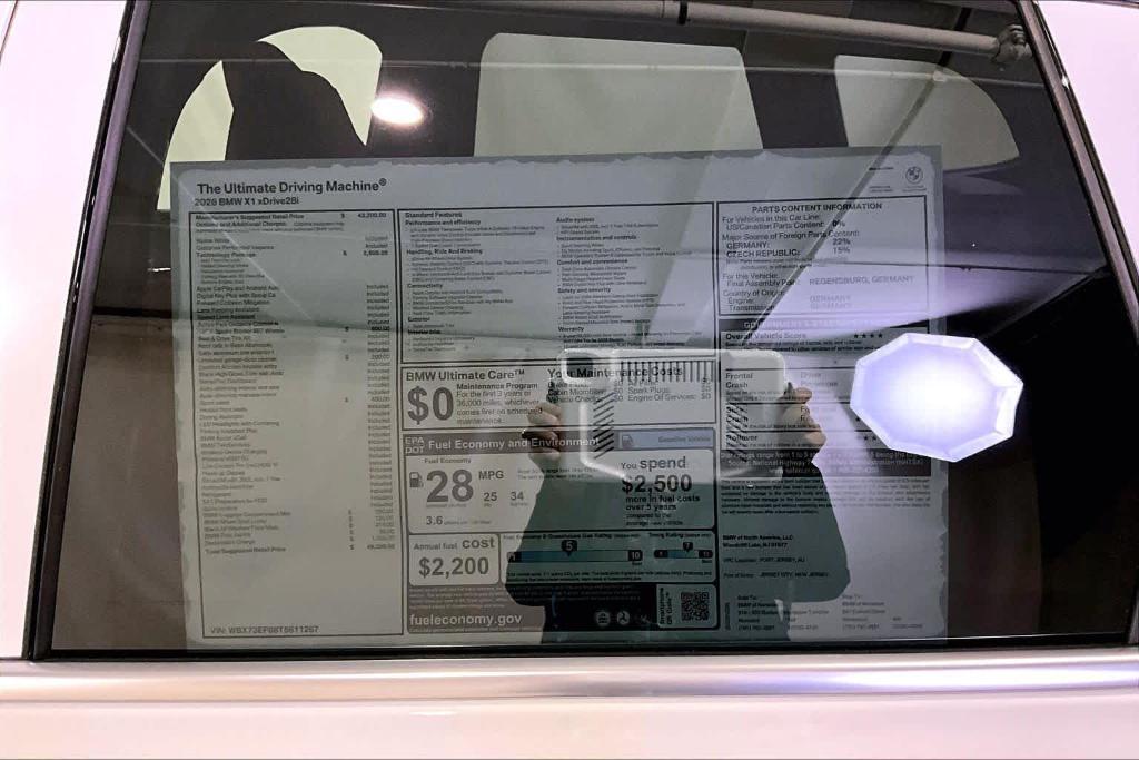 new 2026 BMW X1 car, priced at $49,715