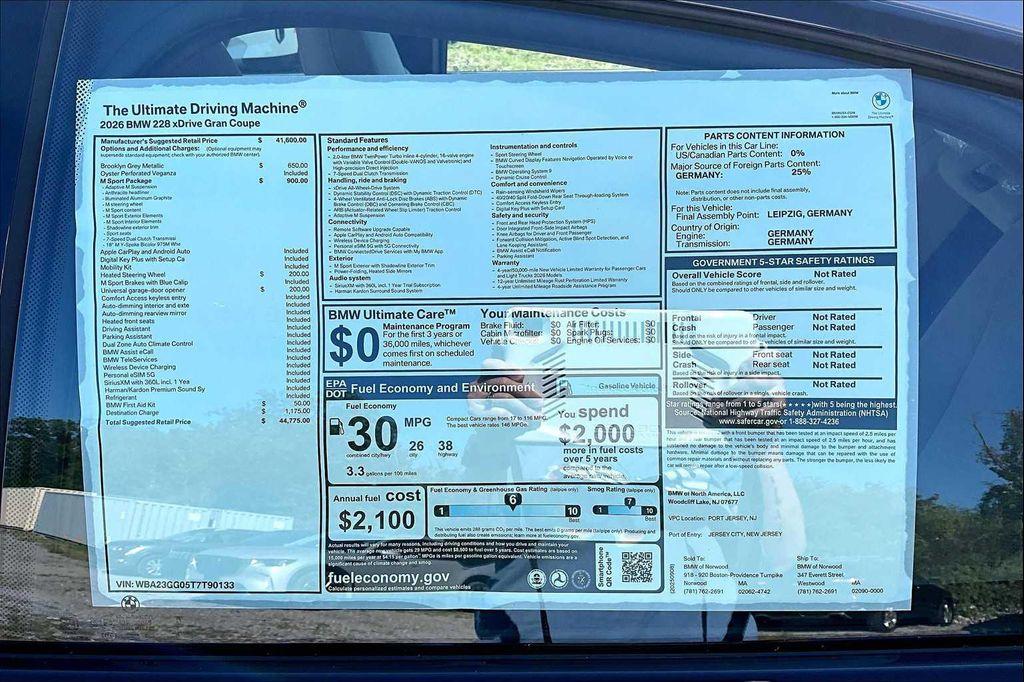 new 2026 BMW 228 Gran Coupe car, priced at $44,775