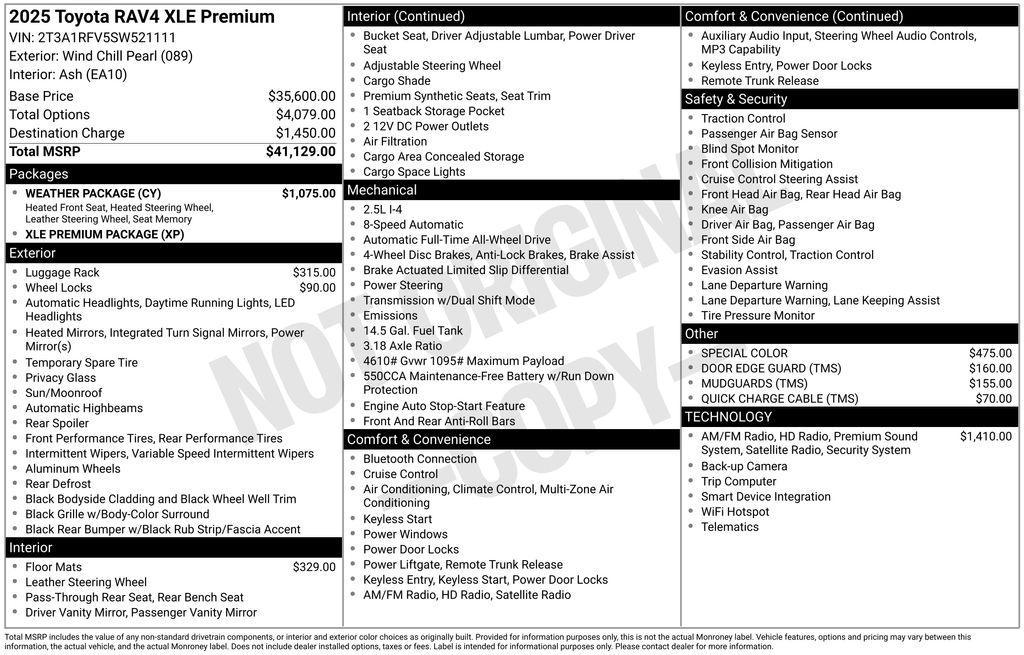 used 2025 Toyota RAV4 car, priced at $40,161