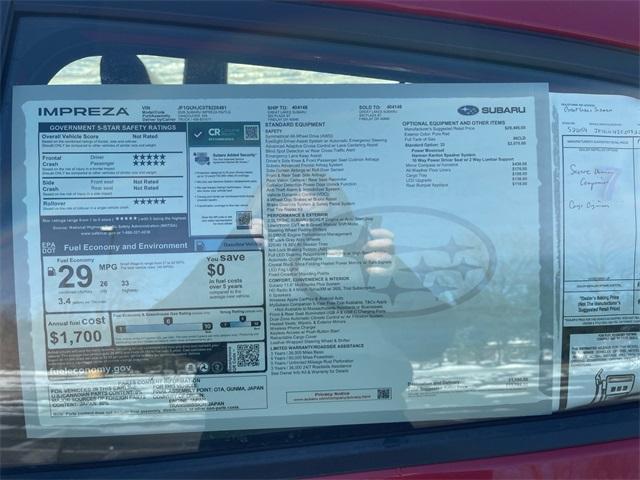 new 2026 Subaru Impreza car, priced at $32,584