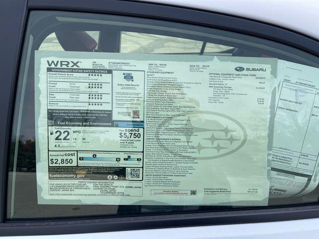 new 2026 Subaru WRX car, priced at $40,417