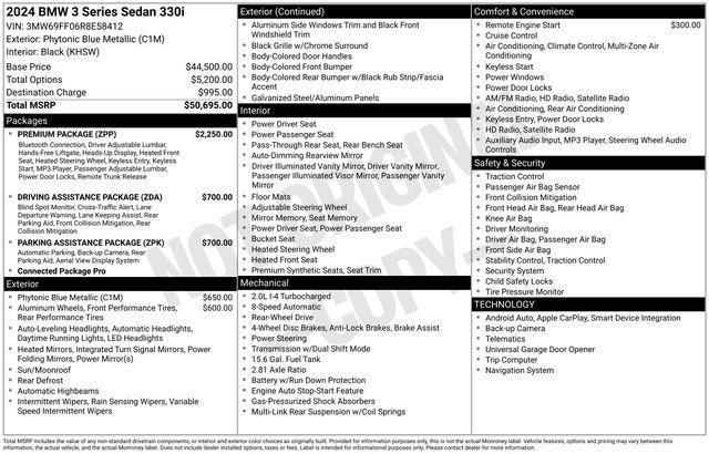 used 2024 BMW 330 car, priced at $31,671