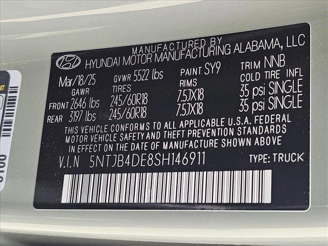 new 2025 Hyundai SANTA CRUZ car, priced at $31,299