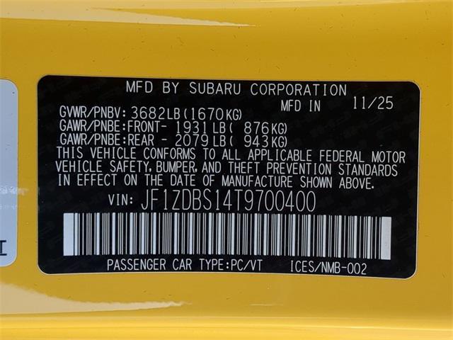 new 2026 Subaru BRZ car, priced at $40,294