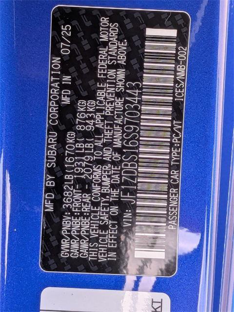 new 2025 Subaru BRZ car, priced at $38,545