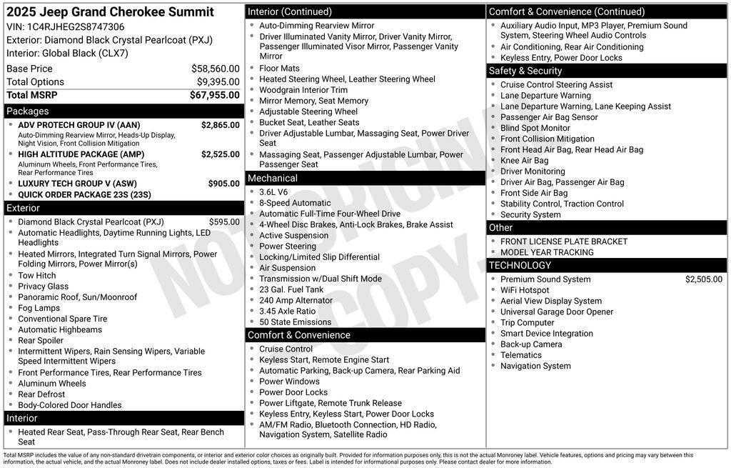new 2025 Jeep Grand Cherokee car, priced at $60,705