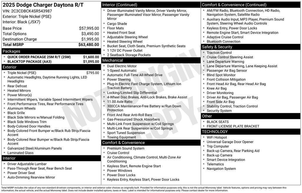 new 2025 Dodge Charger Daytona car, priced at $45,573