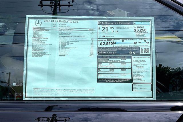 new 2026 Mercedes-Benz GLS 450 car, priced at $103,550