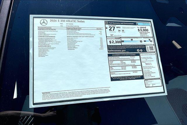 new 2026 Mercedes-Benz E-Class car, priced at $76,180