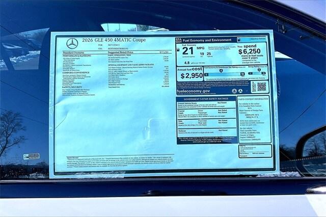 new 2026 Mercedes-Benz GLE 450 car, priced at $92,280