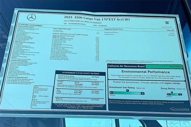 new 2025 Mercedes-Benz Sprinter 3500 car, priced at $65,619