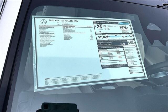 new 2026 Mercedes-Benz GLC 300 car, priced at $54,870