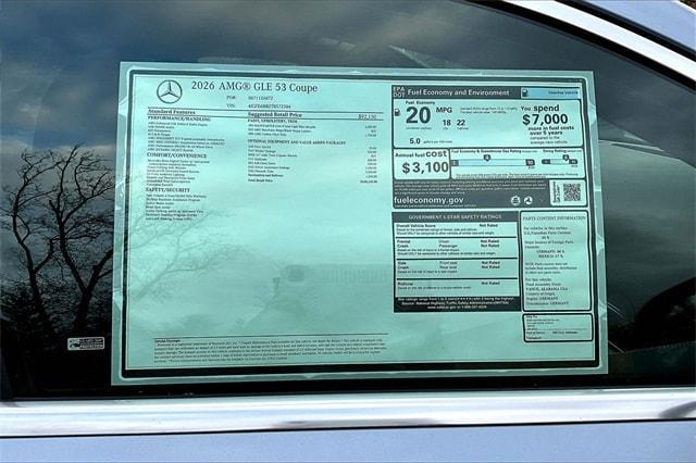 new 2026 Mercedes-Benz AMG GLE 53 car, priced at $108,135