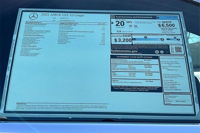 new 2025 Mercedes-Benz AMG GLE 53 car, priced at $97,120
