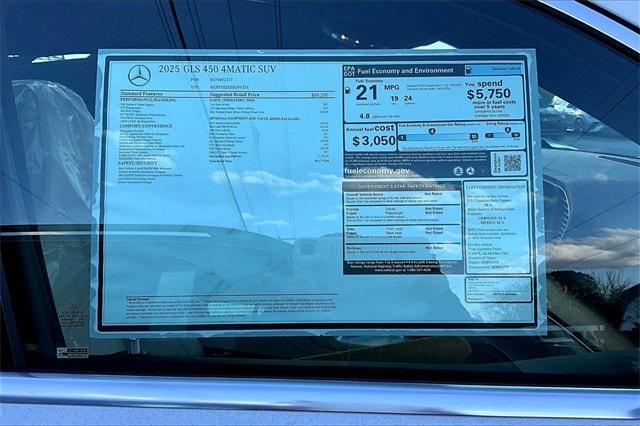 new 2025 Mercedes-Benz GLS 450 car, priced at $91,775