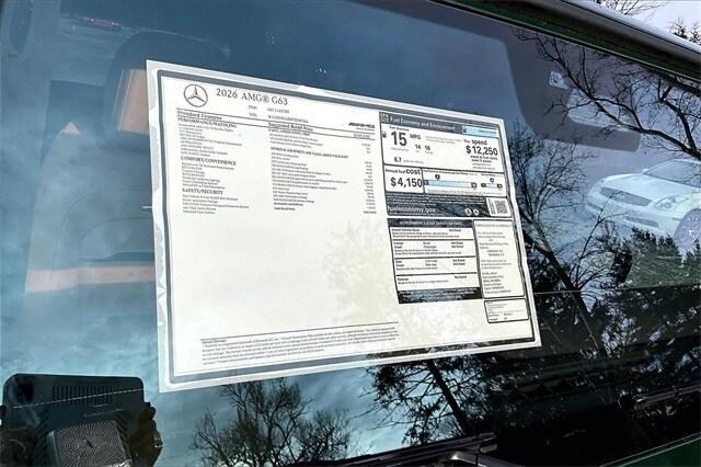 new 2026 Mercedes-Benz AMG G 63 car, priced at $257,190