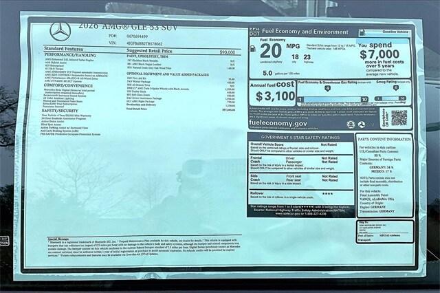 new 2026 Mercedes-Benz AMG GLE 53 car, priced at $97,045