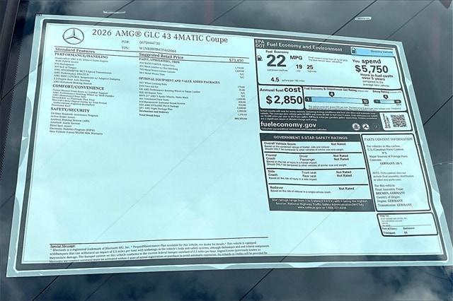 new 2026 Mercedes-Benz AMG GLC 43 car, priced at $84,535