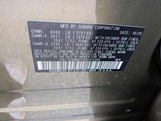 new 2025 Subaru Ascent car, priced at $42,336