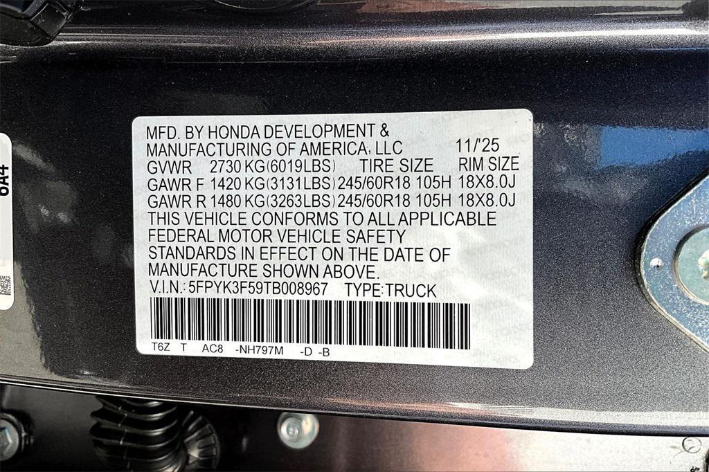 new 2026 Honda Ridgeline car, priced at $44,890