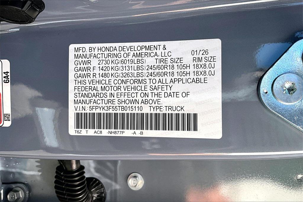 new 2026 Honda Ridgeline car, priced at $45,345