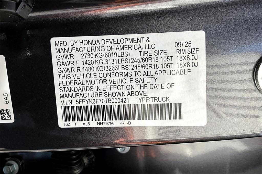 new 2026 Honda Ridgeline car, priced at $48,490