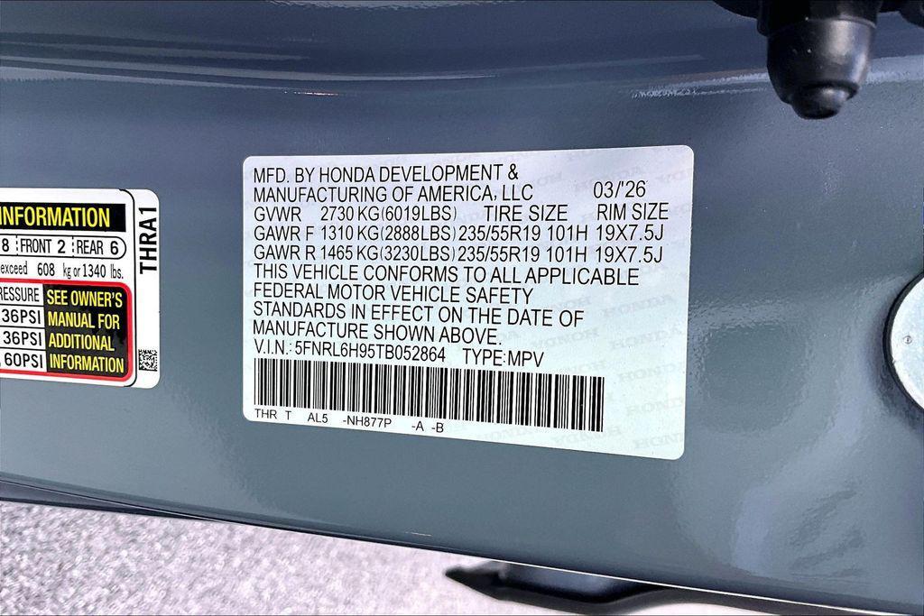 new 2026 Honda Odyssey car, priced at $53,645