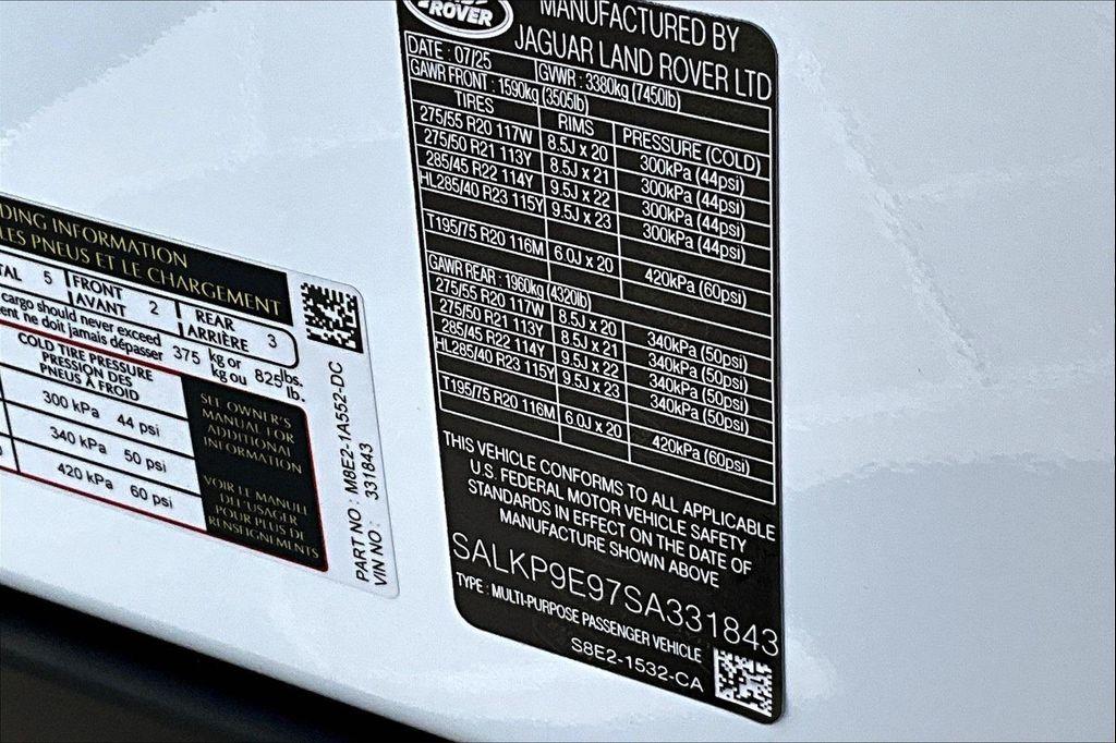 new 2025 Land Rover Range Rover car, priced at $140,670