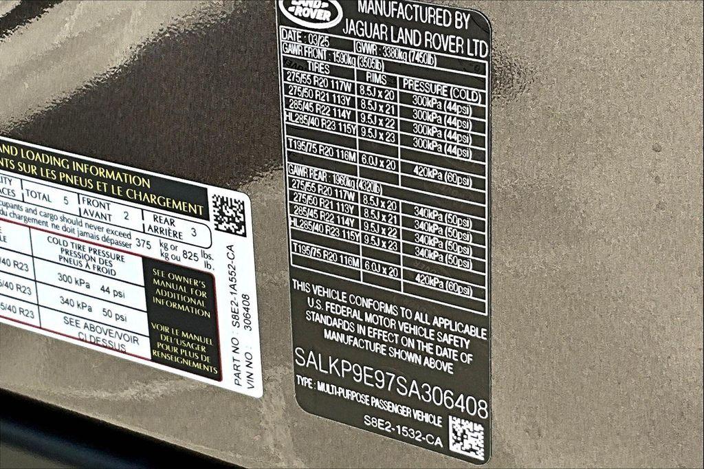 new 2025 Land Rover Range Rover car, priced at $147,295