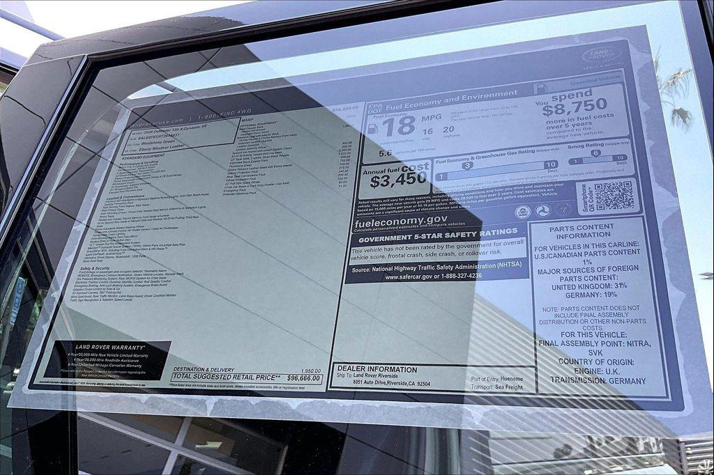 new 2026 Land Rover Defender car, priced at $96,666