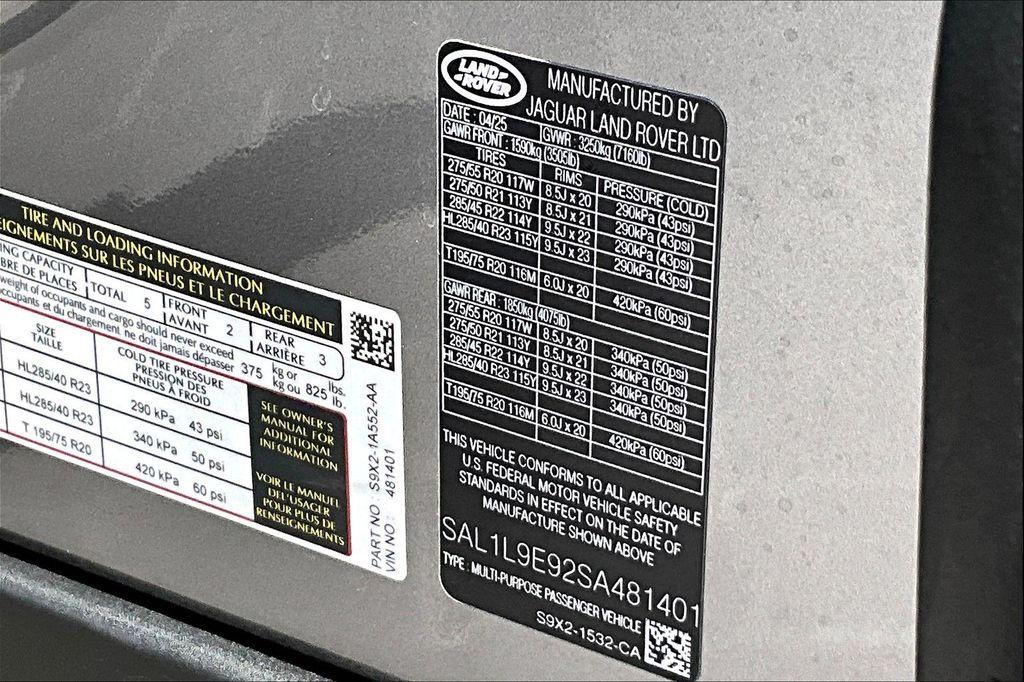 new 2025 Land Rover Range Rover Sport car, priced at $128,205