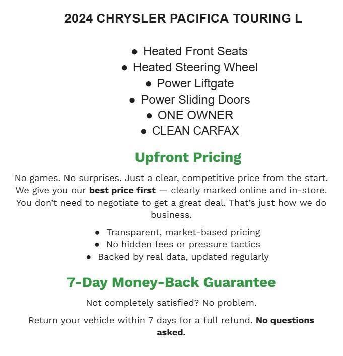 used 2024 Chrysler Pacifica car, priced at $29,595