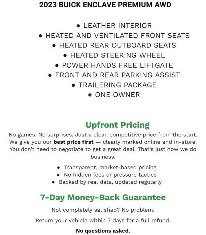 used 2023 Buick Enclave car, priced at $33,742