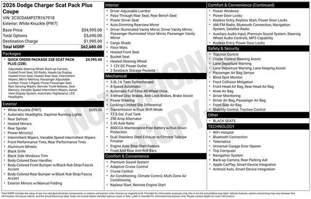 new 2026 Dodge Charger car, priced at $62,680