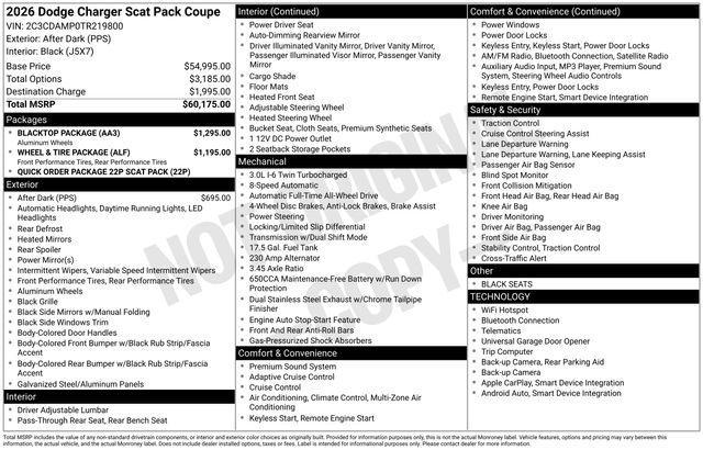 new 2026 Dodge Charger car, priced at $58,175