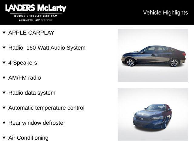 used 2025 Honda Civic car, priced at $19,949