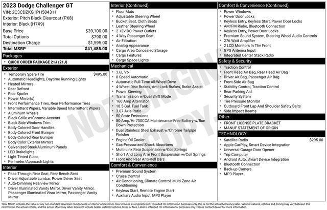 used 2023 Dodge Challenger car, priced at $29,747