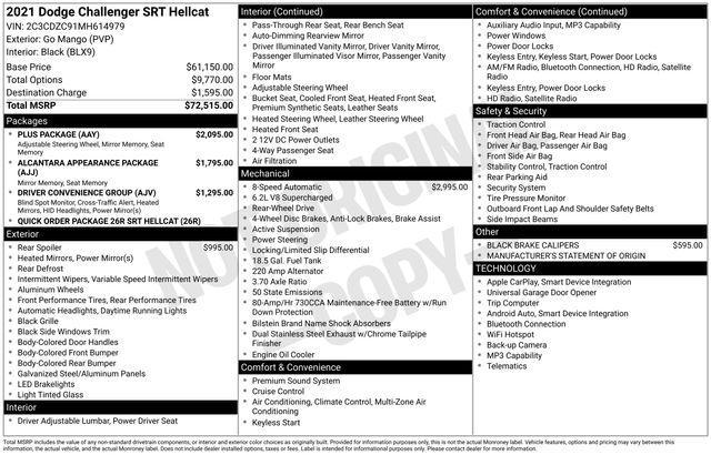 used 2021 Dodge Challenger car, priced at $54,997