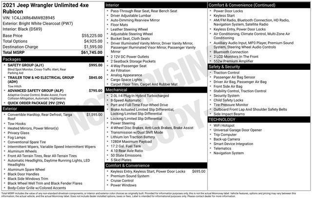 used 2021 Jeep Wrangler Unlimited 4xe car, priced at $28,673