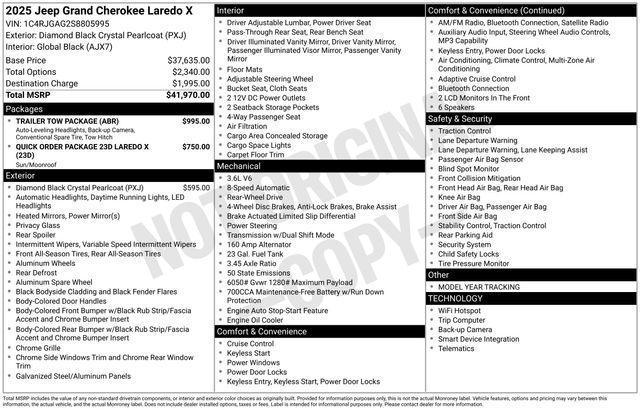 new 2025 Jeep Grand Cherokee car, priced at $34,720