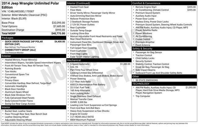 used 2014 Jeep Wrangler Unlimited car, priced at $13,988