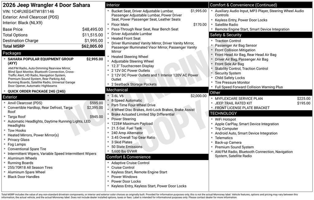 new 2026 Jeep Wrangler car, priced at $52,509