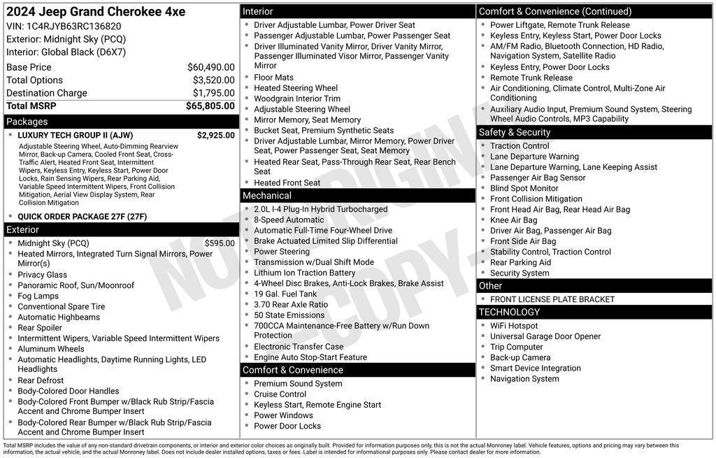 new 2024 Jeep Grand Cherokee 4xe car, priced at $52,644