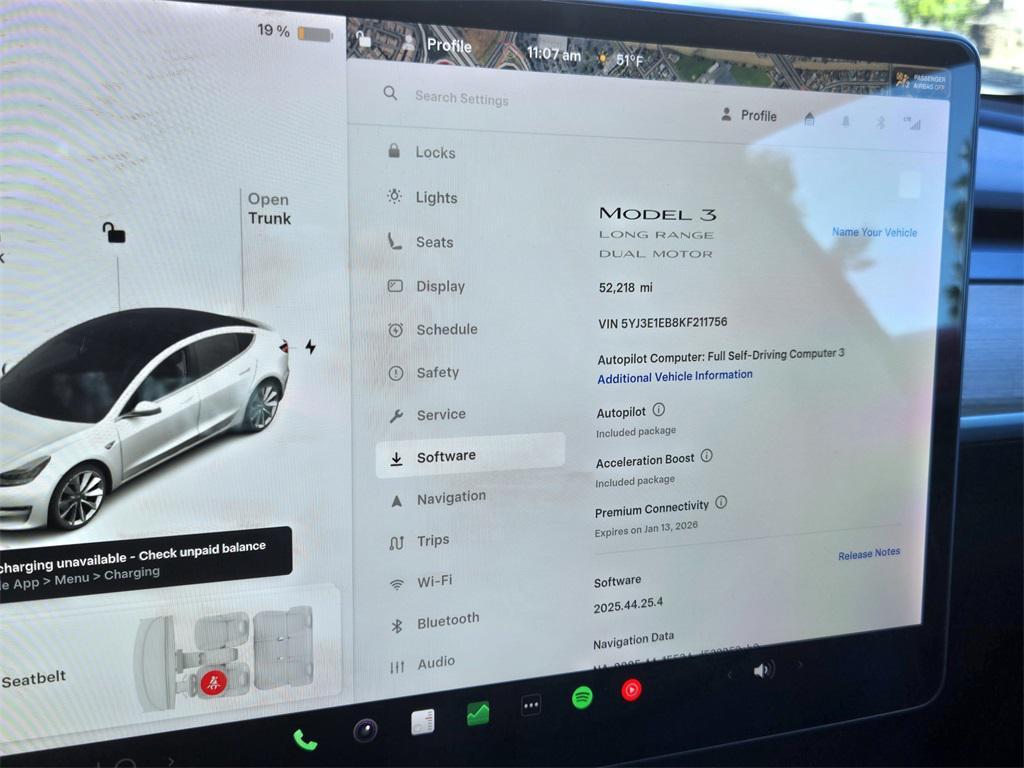 used 2019 Tesla Model 3 car, priced at $23,895